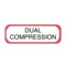 Nevs Position Labels - Dual Compression 1/2" x 1-1/2" White w/Red & Black XP-204 - alternate 1
